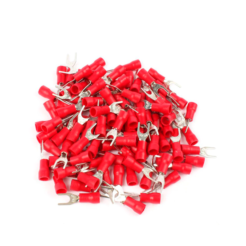 TERMINAL HORQUILLA AISLADOØ 3/16" 16-22AWG ROJO 100UND