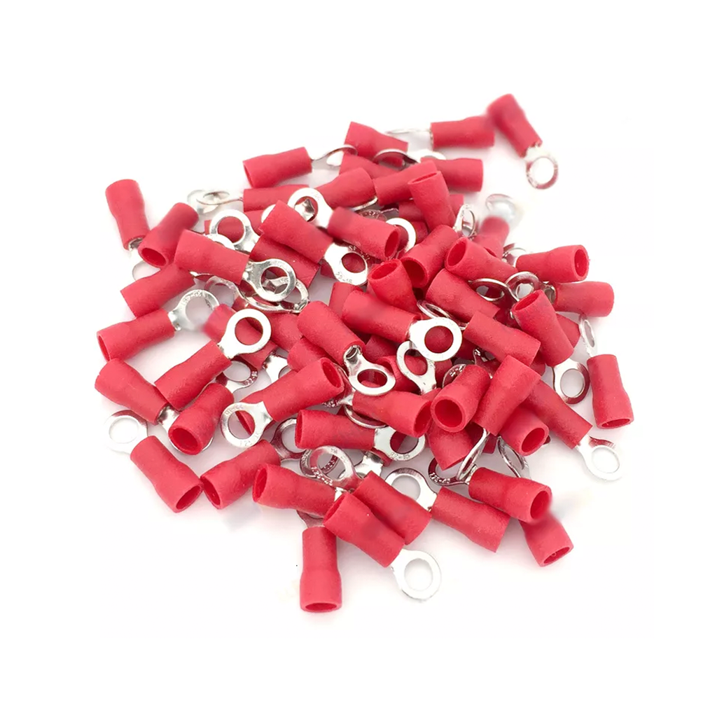 TERMINAL OJAL AISLADO Ø 5/32" 16-22AWG ROJO 100UND