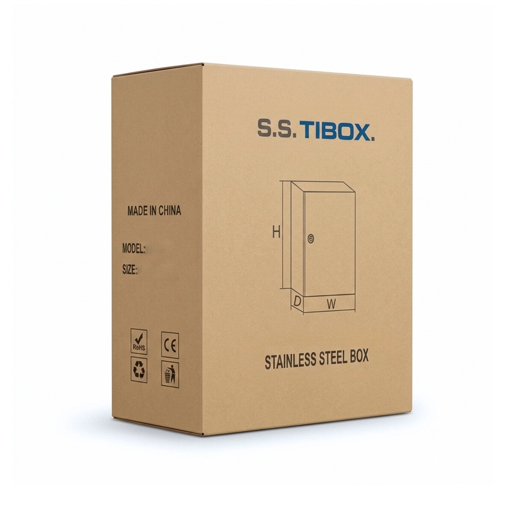 Tablero De acero inoxidable Para Adosar De 400X300X200 Mm C/Pb IP66