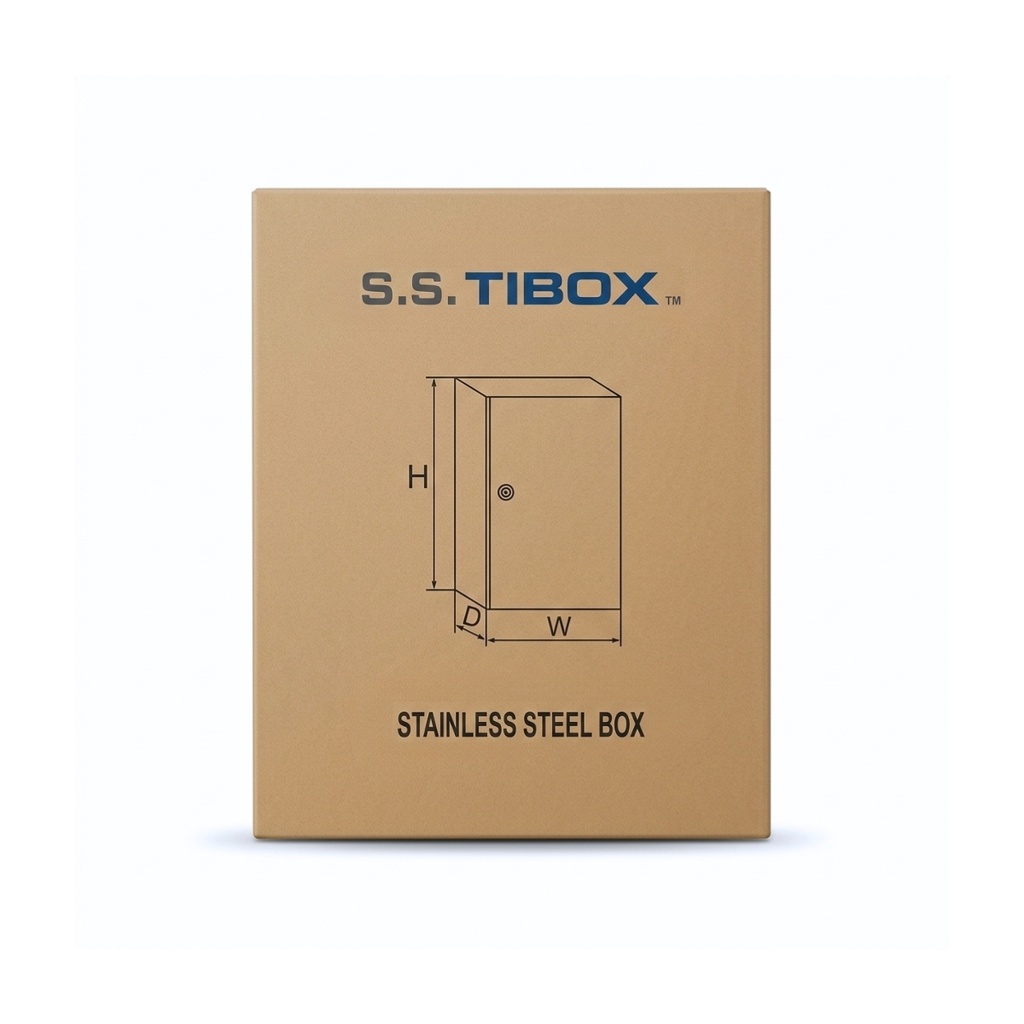 Tablero De acero inoxidable Para Adosar De 600X400X200 Mm C/Pb IP66