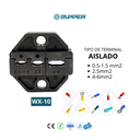 Prensa Terminal Inalámbrico + 2 Bat. Li-ion 18V 2Ah + 1 Cargador + 4 Matrices + 1 Maleta