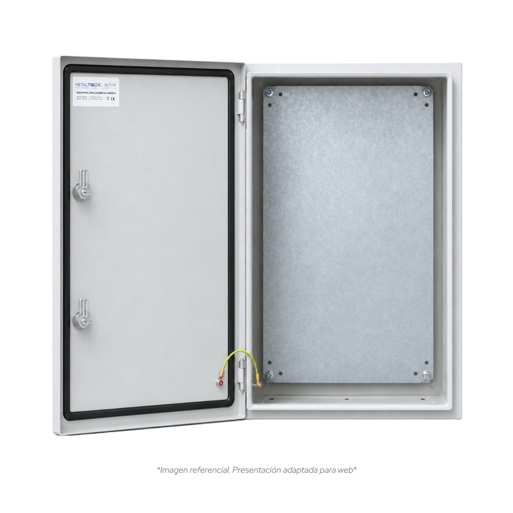 Tablero Metalico Para Adosar De 600X500X300 Mm C/Pb IP66 Ral7035