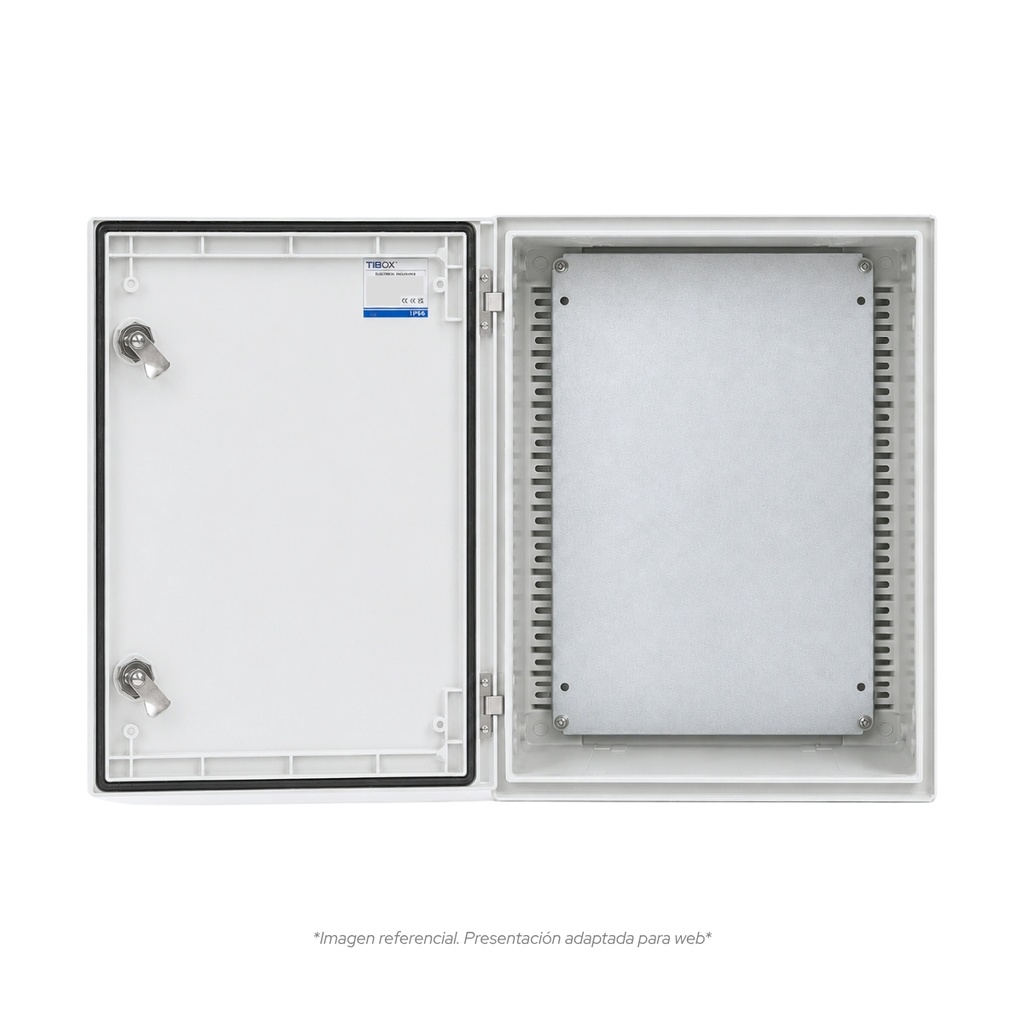 Tablero Poliester Fibra De Vidro Para Adosar 600X500X230 Mm C/Pb Ip65 Ral7035