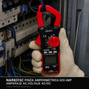 PINZA AMPERIMETRICA 600 AMP AMPERAJE AC,VOLTAJE AC/DC