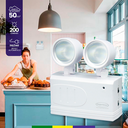 LUMINARIA EMERGENCIA LED 2X 1W 120-240VAC 200LM 3/6H IP20