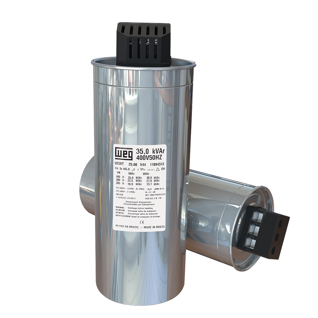 CONDENSADOR TRIFASICO HEAVY DUTY 45KVAR/440VAC 60HZ MEDIDAS 136mmX290mm