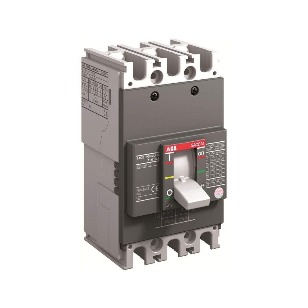 Int. Aut. Caja Mold. 3P Fijo 20A Icu: 25Ka/240Vac 18Ka/380Vac 15Ka/440Vac 
