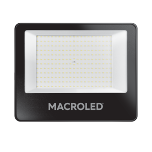 REFLECTOR LED NEGRO 200W 220-240VAC LUZ CÁLIDA 3000K IP65