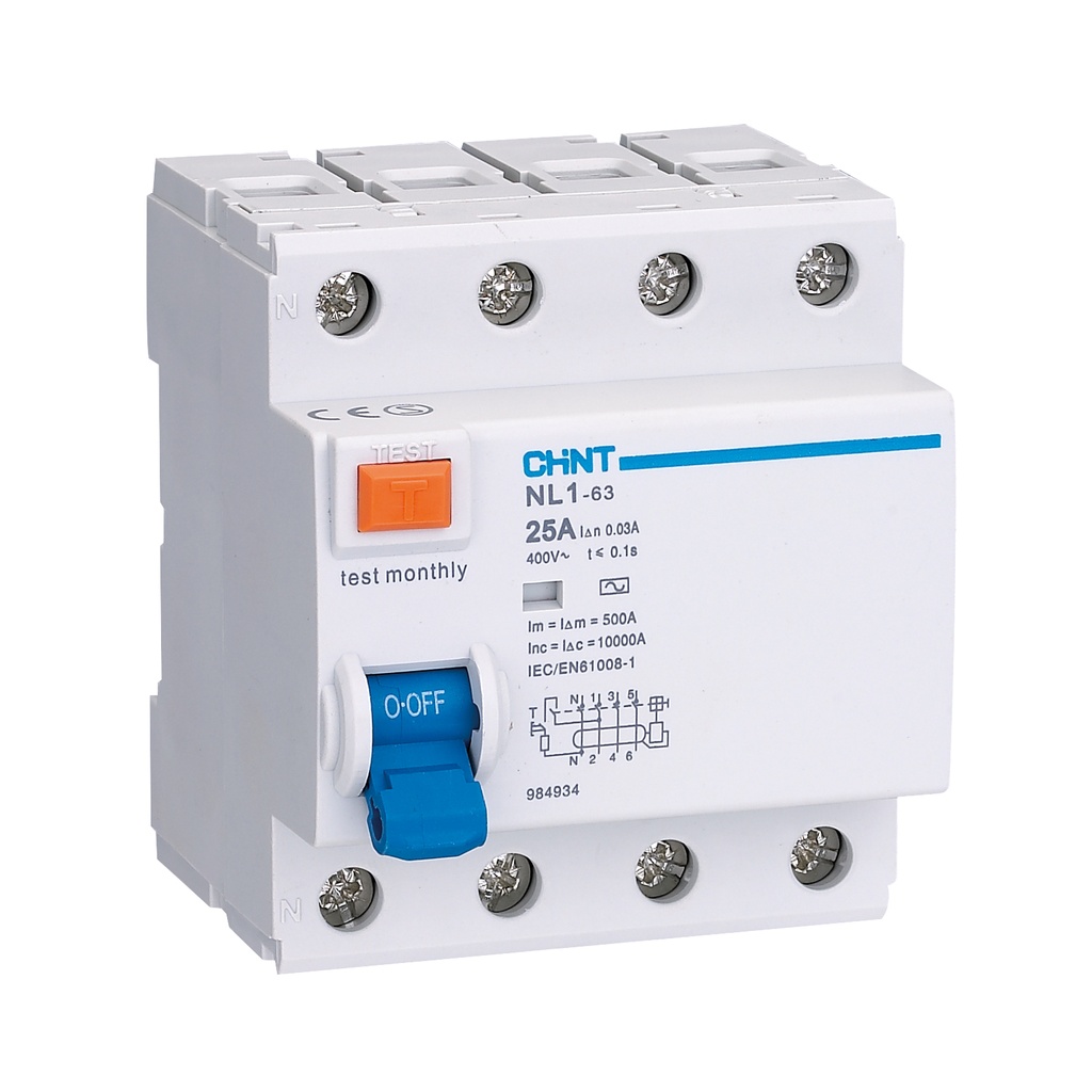 Interruptor Diferencial, 4P, 63A, 30Ma, Tipo A-Si (Super
Inmunizado)