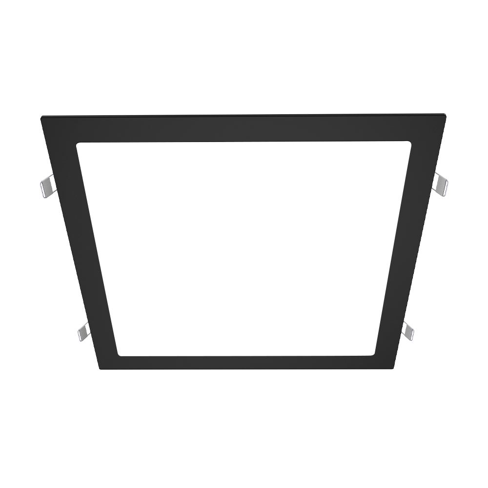 DOWNLIGHT LED NEGRO CUADRADO EMPOTRABLE 24W 85-265VAC LUZ NEUTRA 4500K