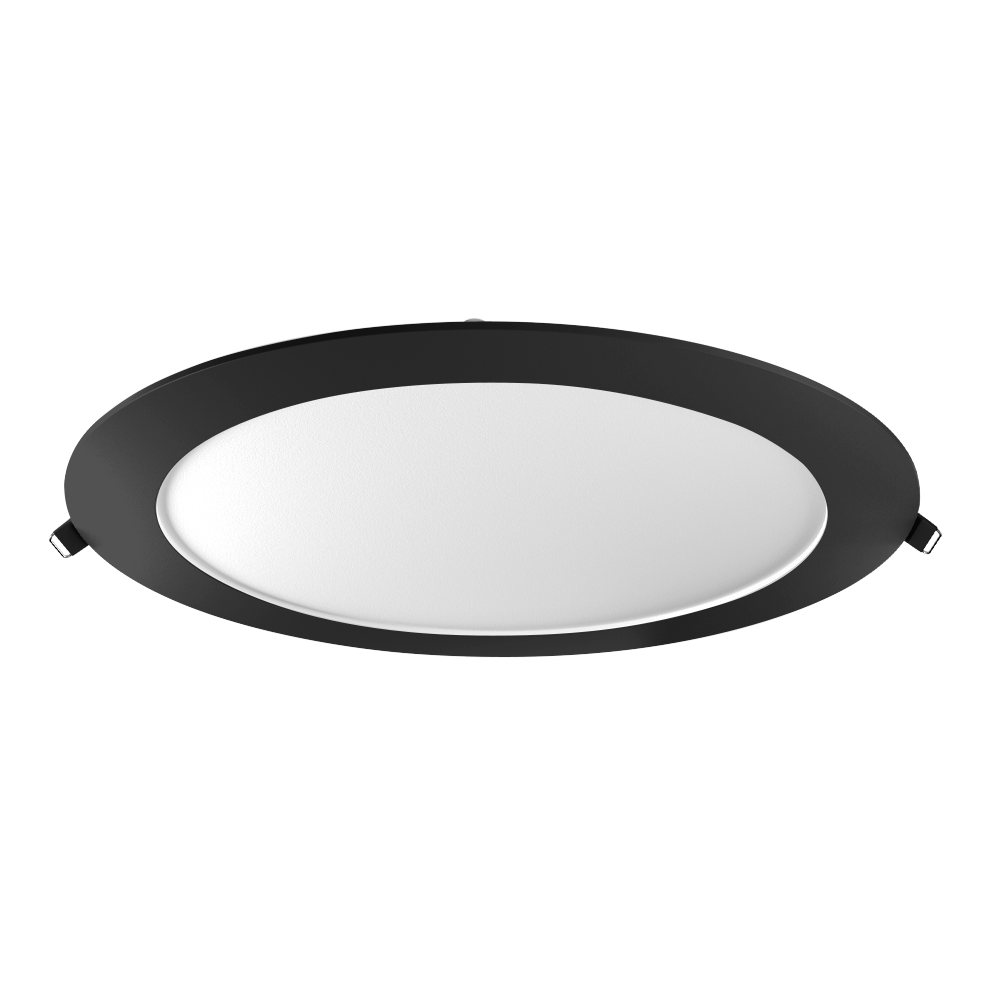 DOWNLIGHT LED NEGRO CIRCULAR EMPOTRABLE 18W 85-265VAC LUZ CÁLIDA 3000K