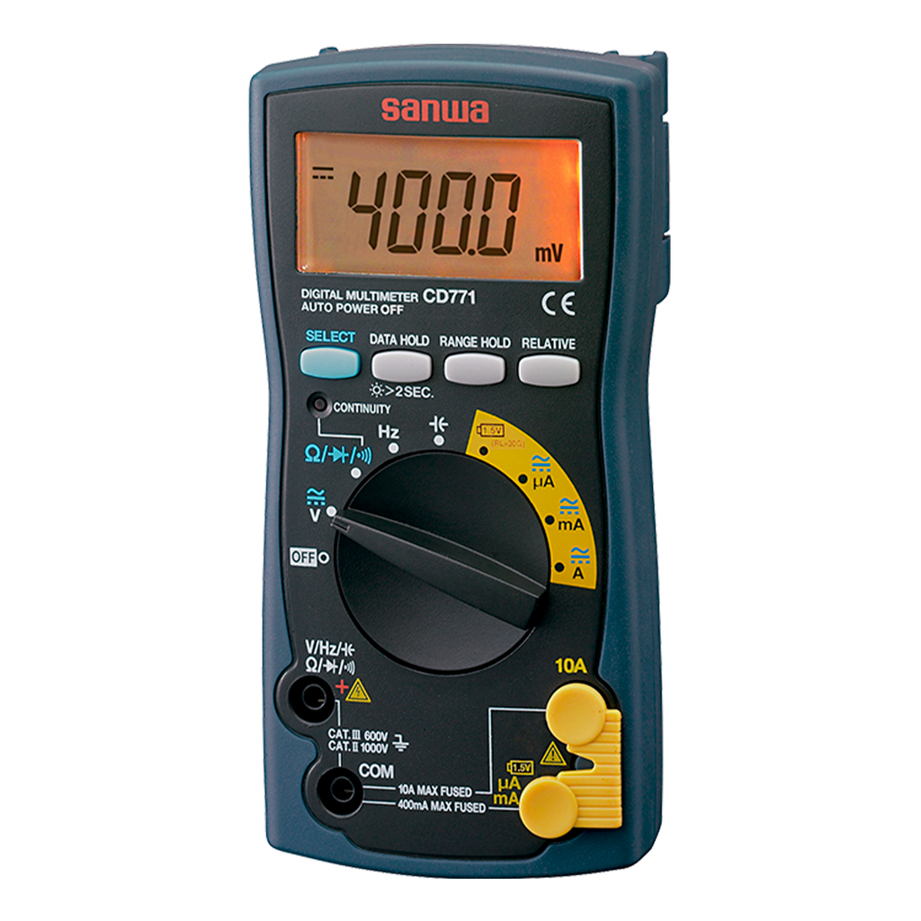 Multimetro Digital, 600V Ac/Dc, Frecuencia, Capacitancia Y Diodos