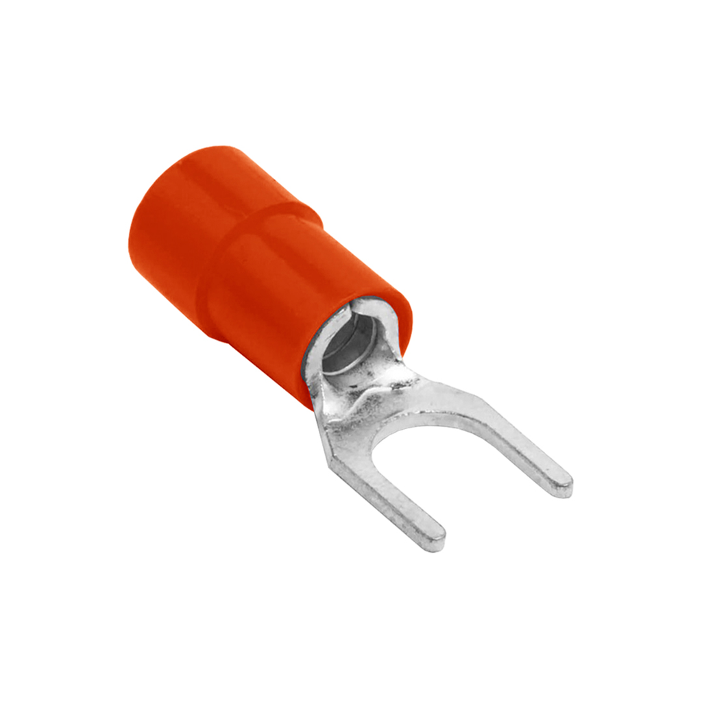 Terminal Horquilla Aislado Rojo (100 und) Ø 3/16" (5mm) – 22-16 AWG (0.5-1.5mm²)