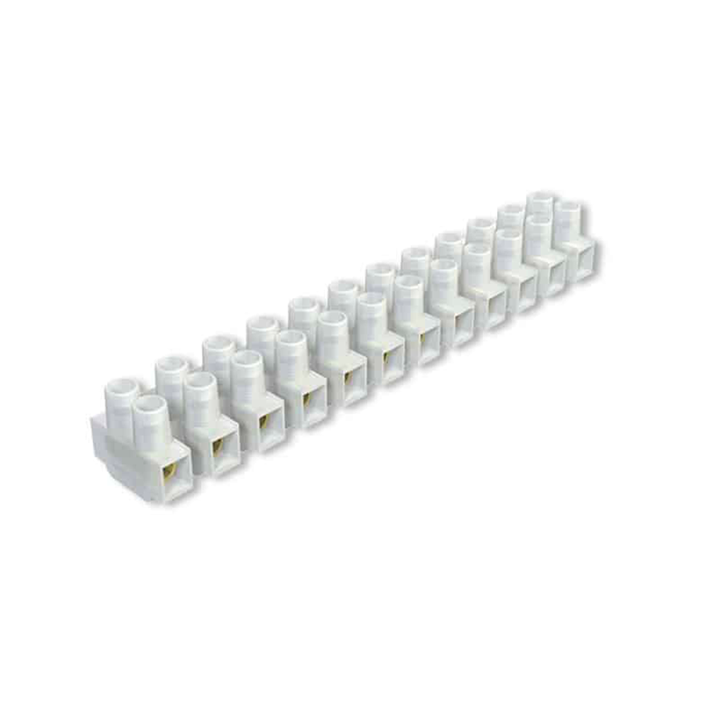 Bornera Blanca PVC – 20A 14mm