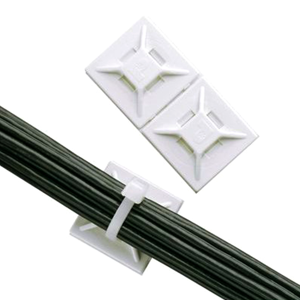 Portacintillo Adhesivo 30x30mm Blanco (100 und)