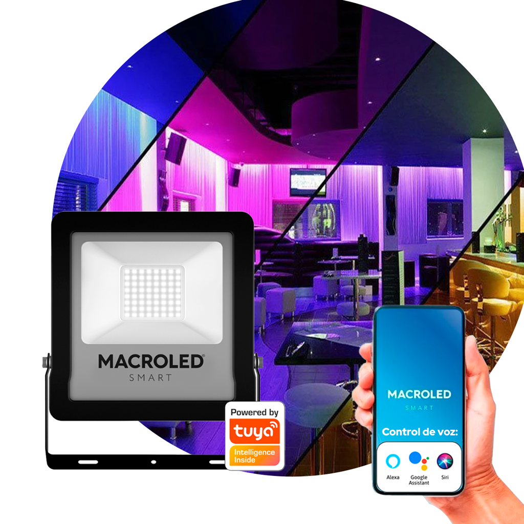 REFLECTOR LED PRO SMART 20W 100-240VAC RGB+WW IK08 IP65