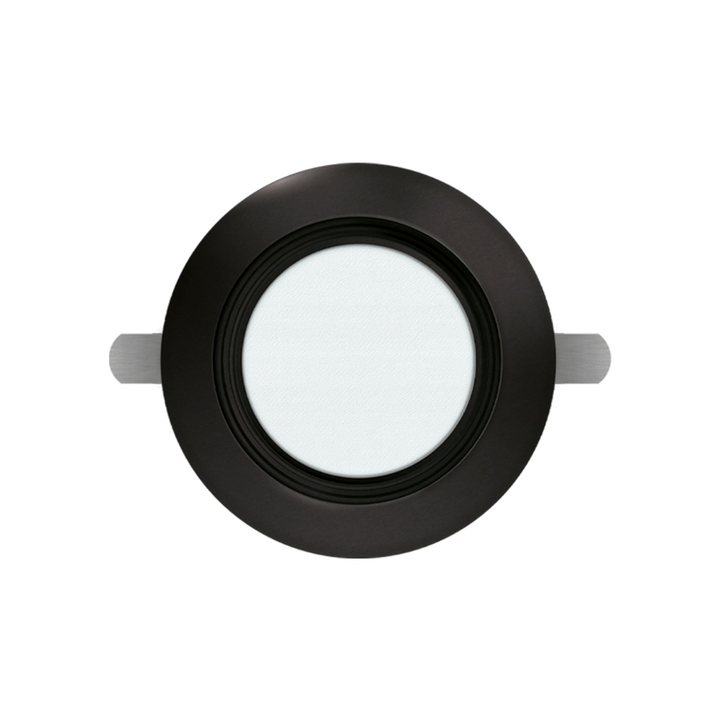 SPOT DOWNLIGHT LED NEGRO EMPOTRABLE 8W 180-265VAC LUZ FRÍA 6500K PARA CAJA OCTOGONAL