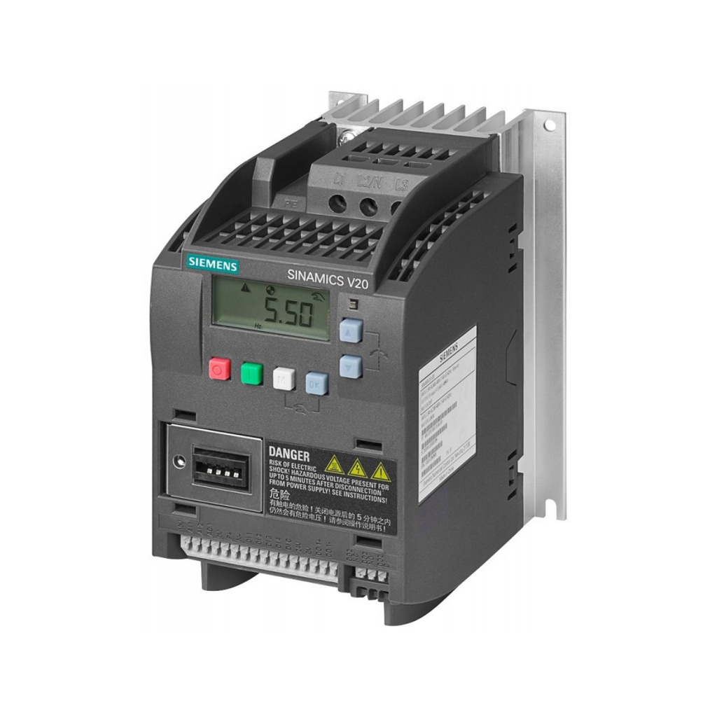 VARIADOR DE FRECUENCIA TRIFASICO SINAMICS V20, 2HP/1.5KW 4.1A, 380-480VAC, IP20 – 6SL3210-5BE21-5UV0