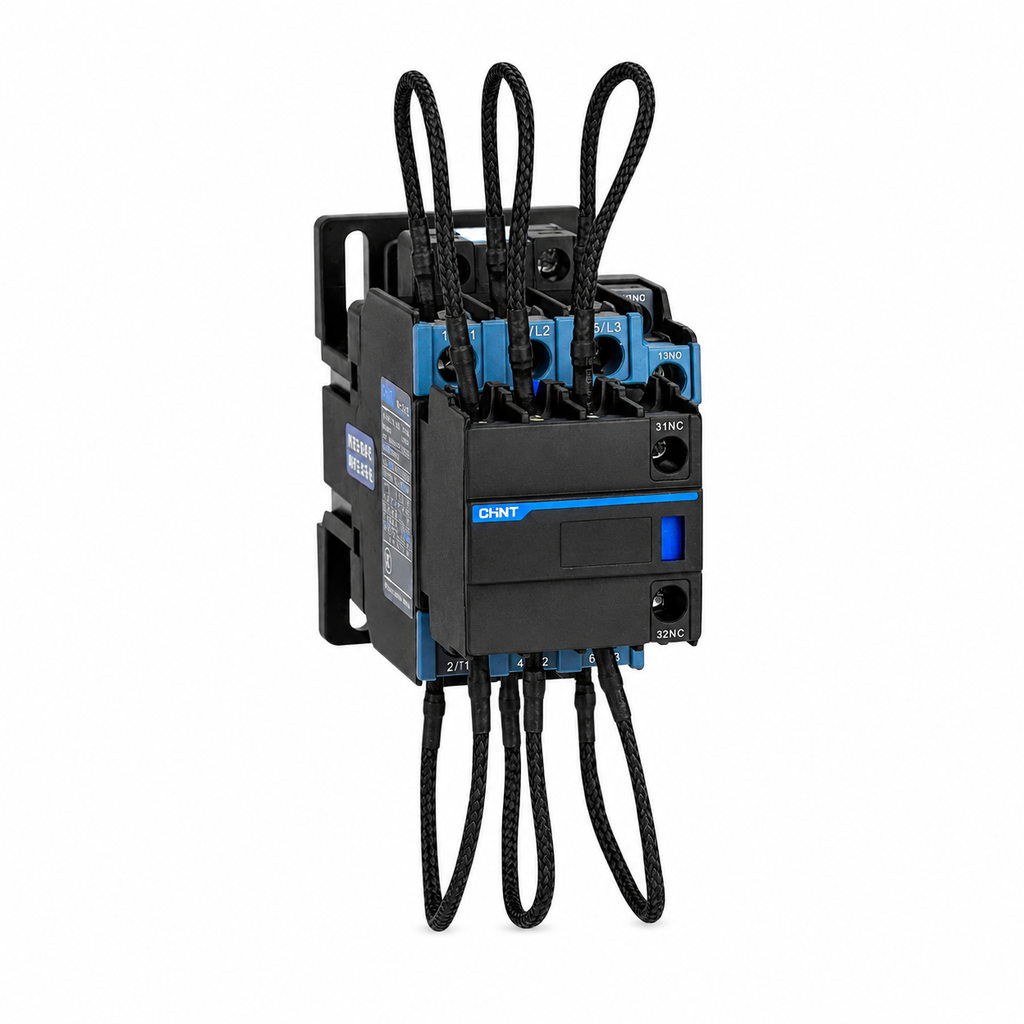Contactor p/condensador 3P, 63A, 20/34.5/60 KVAR, 230/400/690VAC, bob. 220VAC, aux 2NA+1NC, 50/60Hz