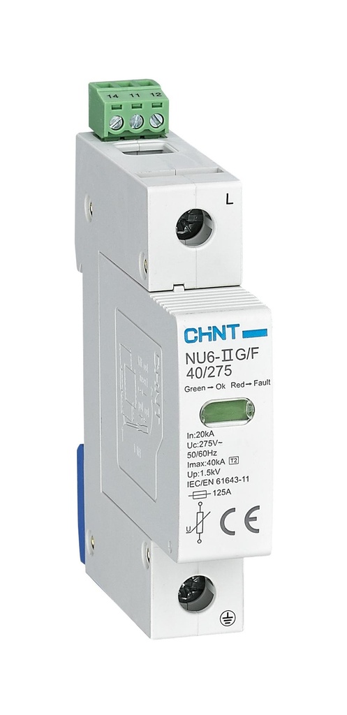 Supresor De Sobretension, Corriente Max. De Descarga 40Ka, Uc 275V, 1Polo