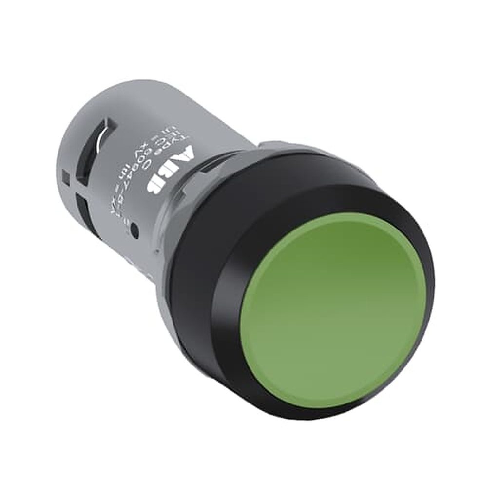 Pulsador Compacto Verde No Iluminado