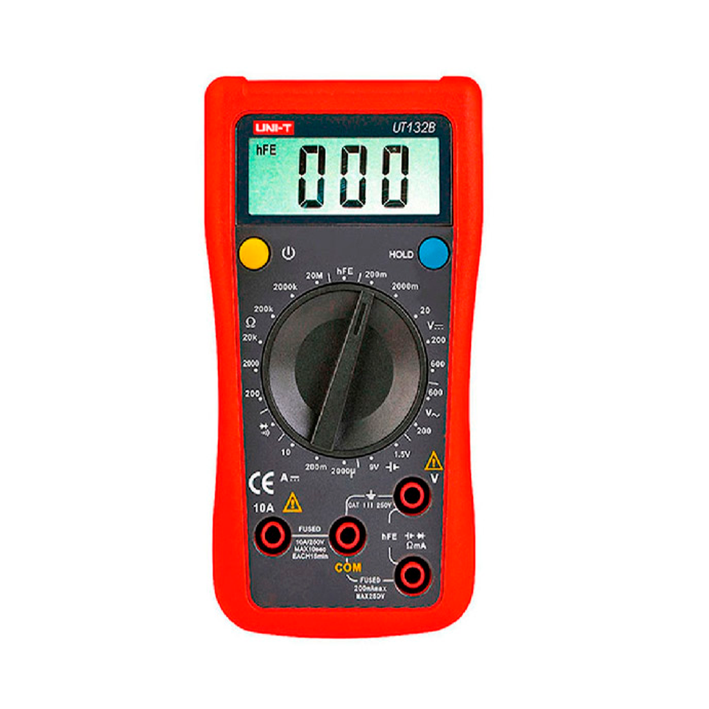 Multimetro Digital, Voltaje Hasta 600 V, Corriente 10 A, Con Retencion De Datos